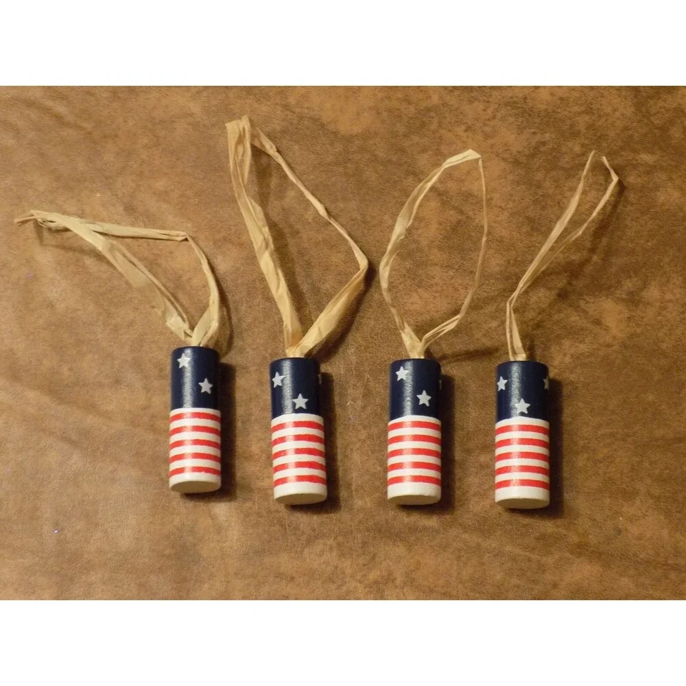 4th Of July Lot Crafts (Top Hats/Wood Firecrackers/Plastic Stars & Foam Scatter)